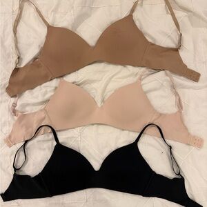 Sophie B. Seamless Bra Trio - Black, Tan, Cream